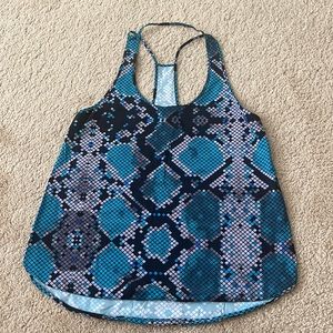 Lululemon racer back printed tank top